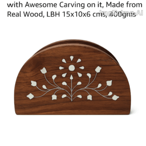 Luxurious Wooden Carving Tissue Holder