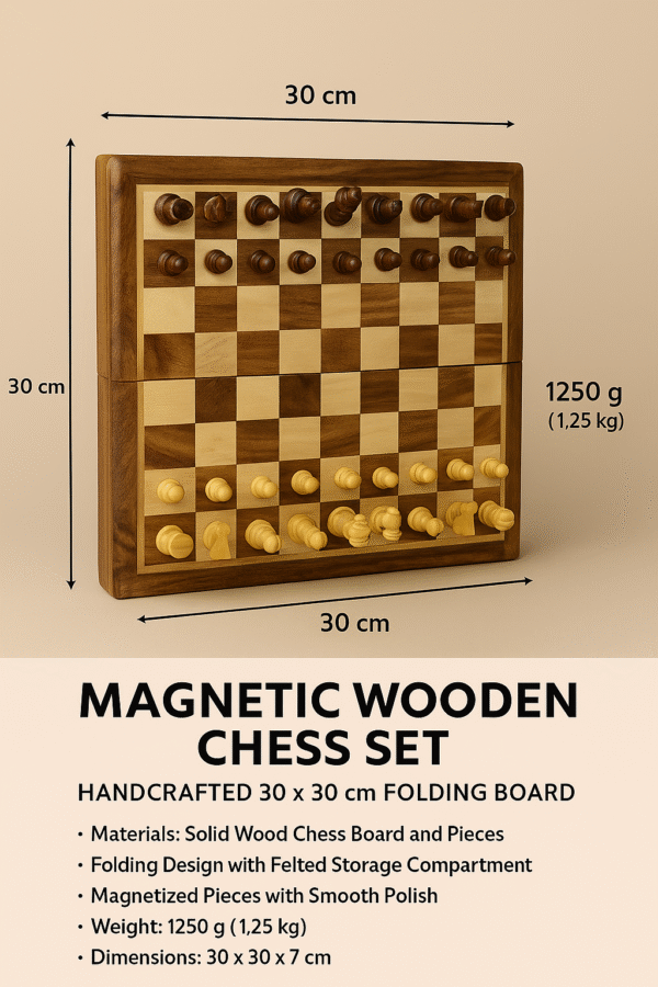 Wooden Chess Set Magnetic