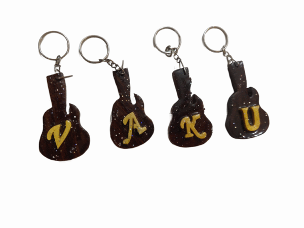 Handcrafted Beautiful Wooden Keychains – Set of 4 - Image 5