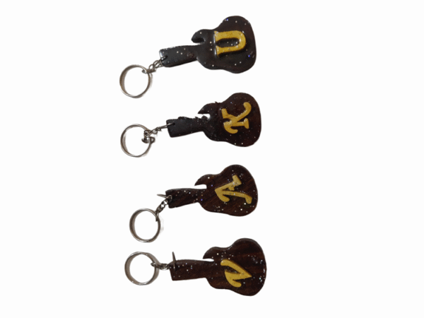 Handcrafted Beautiful Wooden Keychains – Set of 4 - Image 2