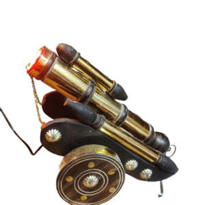 Decorative Wooden Cannon with LED Light
