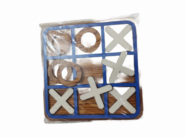 Handcrafted Wooden Tic Tac Toe Game – Classic Board Game, Decorative Showpiece & Gift - Image 3