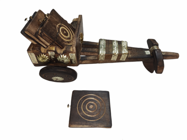 Handcrafted Wooden Bull Cart Tea Coaster Set in Awesome Cart Design – Ethnic Elegance for Gifting & Serving - Image 6