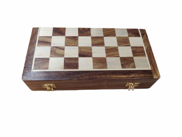 Magnetic Wooden Chess Set (12 Inch) – Handcrafted Folding Board with Storage - Image 2