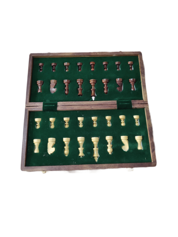 Magnetic Wooden Chess Set (12 Inch) – Handcrafted Folding Board with Storage - Image 4
