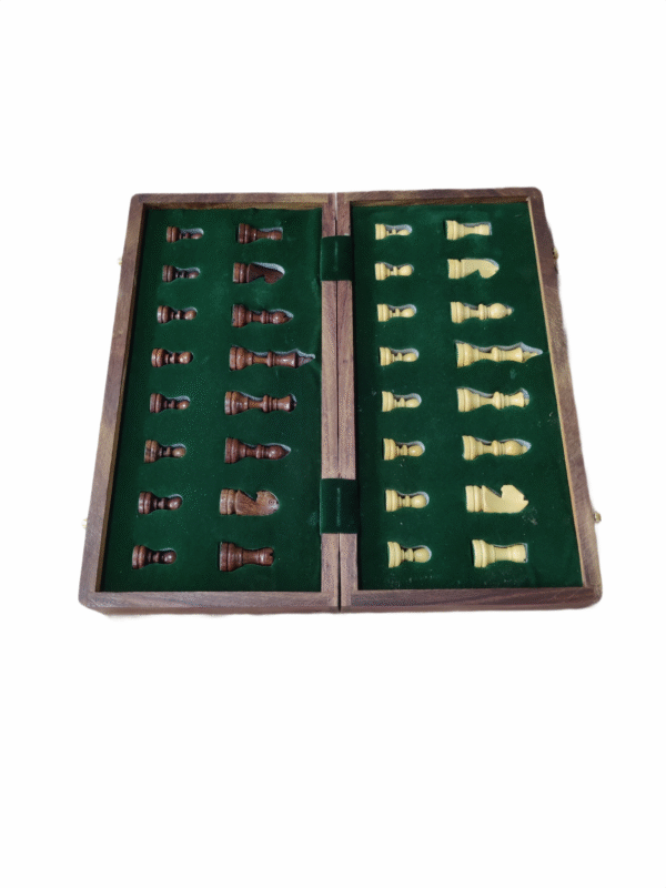 Magnetic Wooden Chess Set (12 Inch) – Handcrafted Folding Board with Storage - Image 5