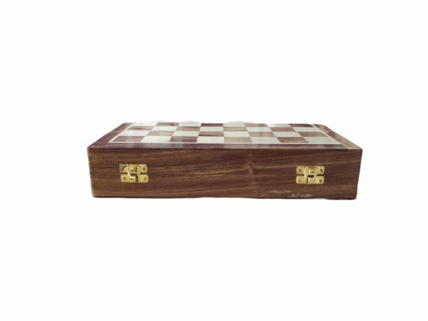 Wooden Chess Set Magnetic (12 Inch with Storage) – Handcrafted Folding Board - Sale - Image 2