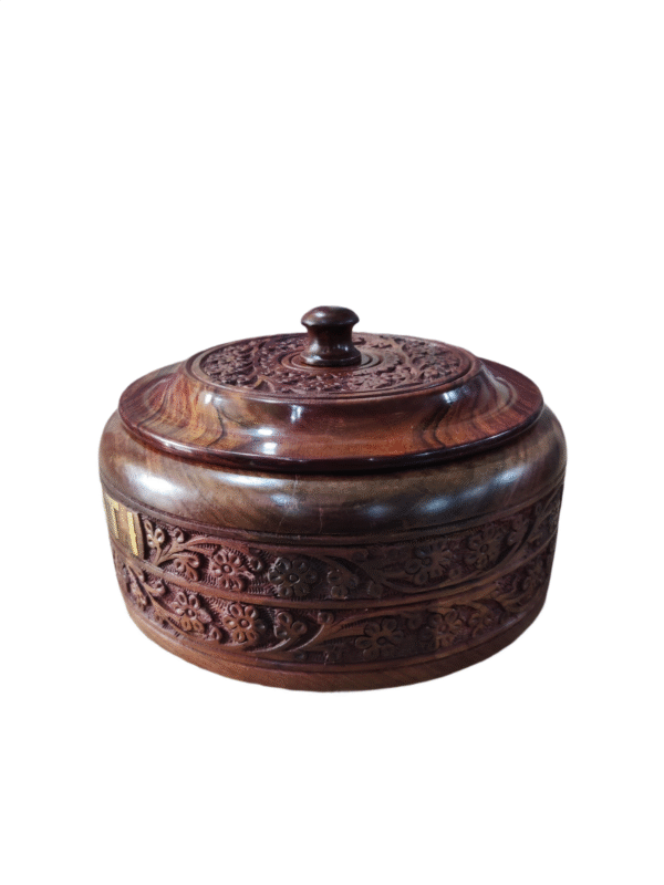 Handcrafted Wooden Storage Container with Lid