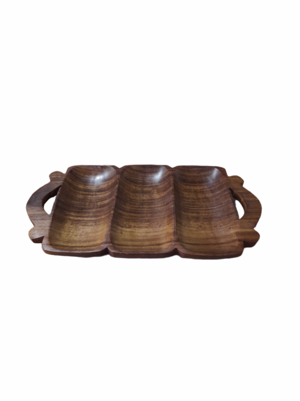 3 Piece Wooden Serving Tray