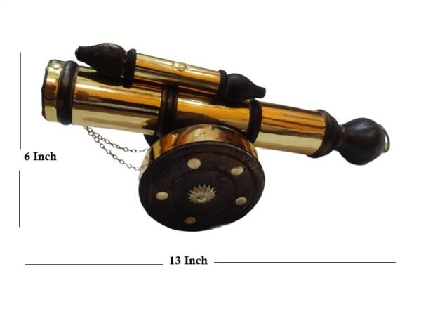 Handcrafted Decorative Wooden Cannon – Vintage Showpiece for Gifting & Home Décor - Image 7