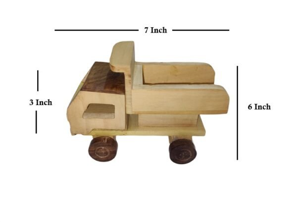 Handcrafted Wooden Toy Truck for Kids and Showpiece – Eco-Friendly Showpiece & Kids' Toy | 100% Natural Wood - Image 5