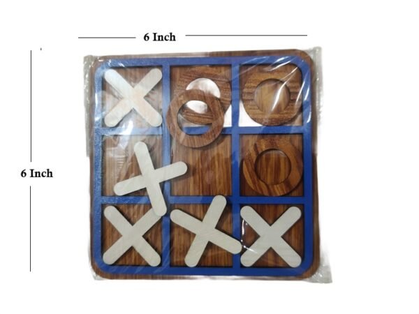 Handcrafted Wooden Tic Tac Toe Game – Classic Board Game, Decorative Showpiece & Gift - Image 4