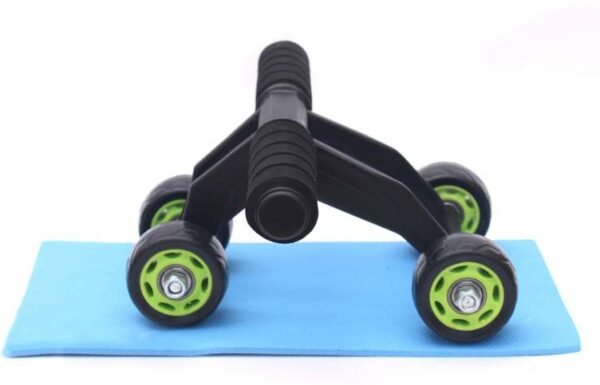 4-Wheel Ab Roller with Heavy-Duty Wheels | Core Strength Trainer | Home Gym Equipment | Abdominal Workout Tool (850g)