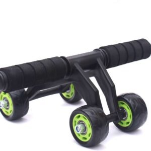 4-Wheel Ab Roller with Heavy-Duty Wheels | Core Strength Trainer | Home Gym Equipment | Abdominal Workout Tool (850g)