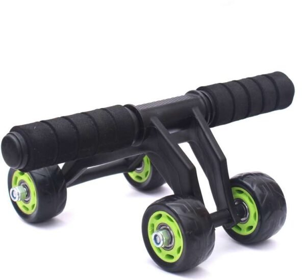 4-Wheel Ab Roller with Heavy-Duty Wheels | Core Strength Trainer | Home Gym Equipment | Abdominal Workout Tool (850g)
