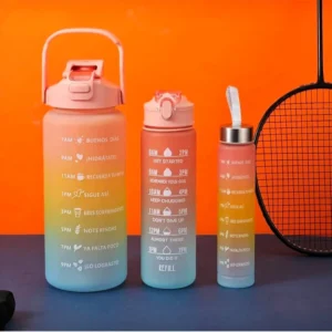 Motivational Water Bottle with Time Markings – BPA-Free Leakproof Sports Bottle for Gym, Office & Home