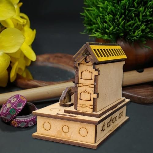 Miniature Wooden Badrinath Temple Replica - Premium Quality Handcrafter Wooden Model Temple - Image 3
