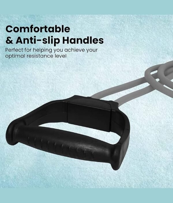 Double Resistance Band Toning Tube with D-Handles - Long-Lasting & Durable Home Gym Exerciser - Image 4