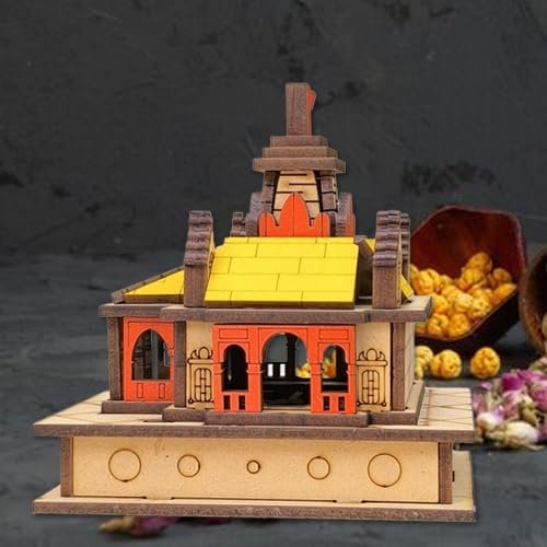 Miniature Wooden Gangotri Temple Model - 100% Royal Look - Image 3
