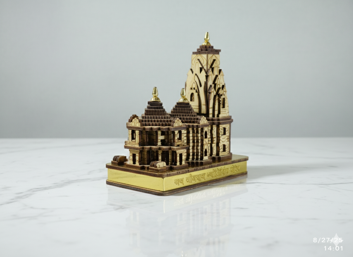 Wooden Somnath Temple Model