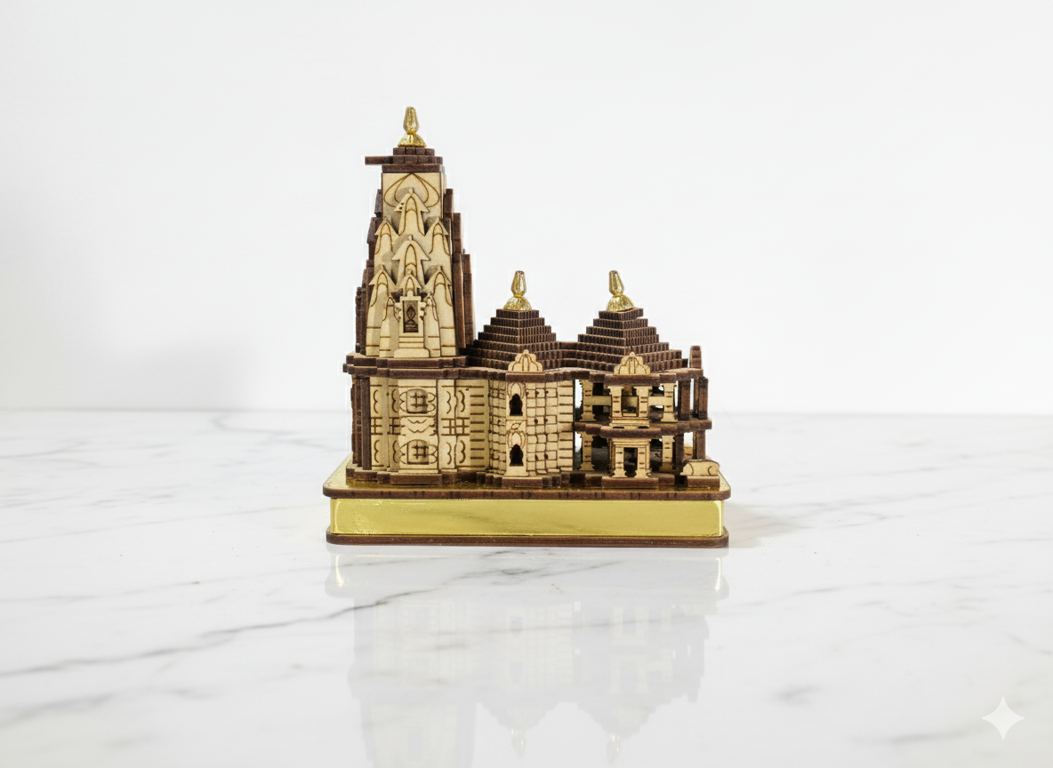 Wooden Somnath Temple Model