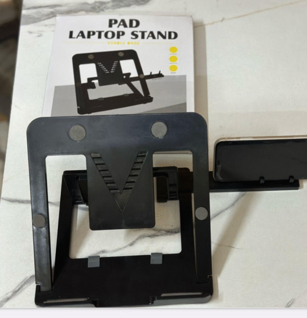 Portable 2-in-1 Small Laptop Stand, Tablet & Mobile Phone Stand - Adjustable & Lightweight with Beautiful Design - Image 2