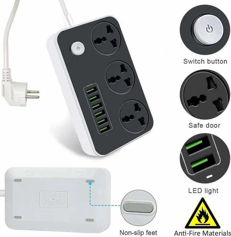 Multi-Port Power Strip & Desktop Charging Station