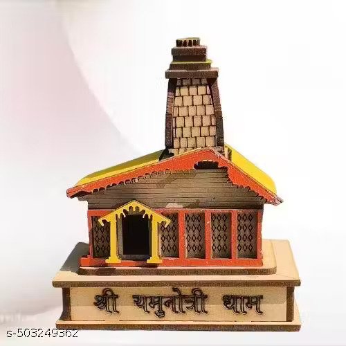 Wooden Yamunotri Dham Temple Model – Royal Look Handcrafted Miniature for Pooja Room & Home Décor - Image 5