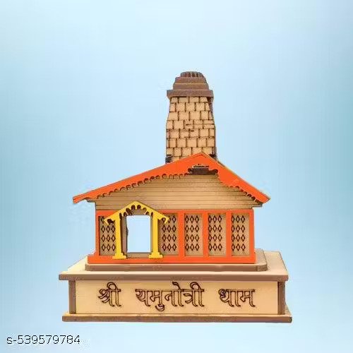 Wooden Yamunotri Dham Temple Model – Royal Look Handcrafted Miniature for Pooja Room & Home Décor - Image 4