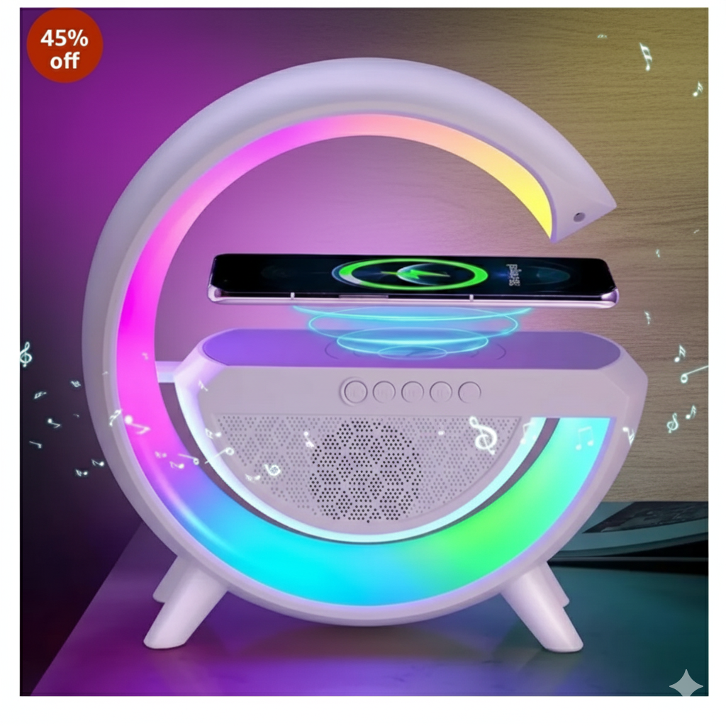 G-Lamp: All-in-One Smart Bluetooth Speaker with Wireless Charger & Night Light - Image 6
